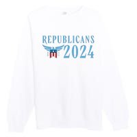 Republicans 2024 Election Logo Premium Crewneck Sweatshirt