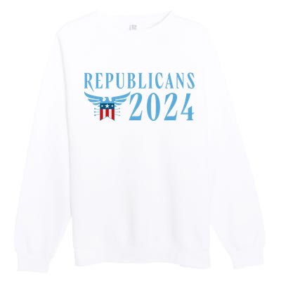 Republicans 2024 Election Logo Premium Crewneck Sweatshirt