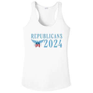 Republicans 2024 Election Logo Ladies PosiCharge Competitor Racerback Tank