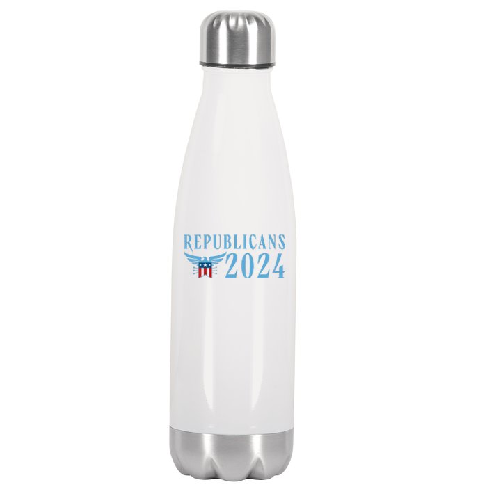 Republicans 2024 Election Logo Stainless Steel Insulated Water Bottle