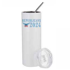 Republicans 2024 Election Logo Stainless Steel Tumbler