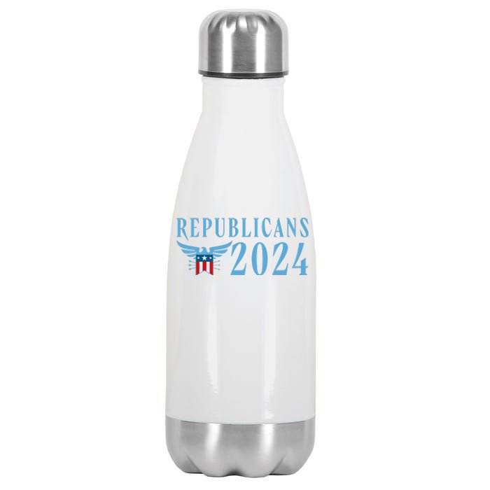 Republicans 2024 Election Logo Stainless Steel Insulated Water Bottle