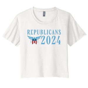 Republicans 2024 Election Logo Women's Crop Top Tee