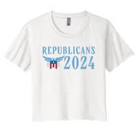 Republicans 2024 Election Logo Women's Crop Top Tee