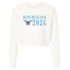 Republicans 2024 Election Logo Cropped Pullover Crew