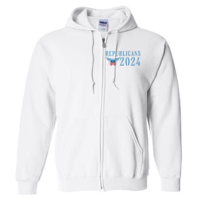 Republicans 2024 Election Logo Full Zip Hoodie