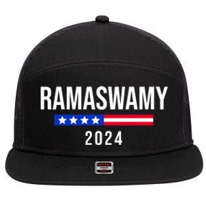 Ramaswamy 2024 Election 7 Panel Mesh Trucker Snapback Hat