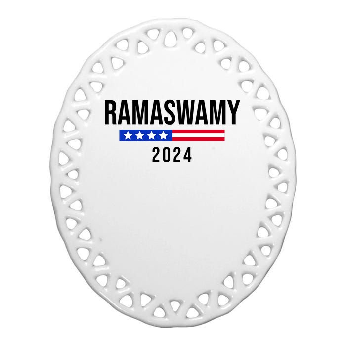 Ramaswamy 2024 Election Ceramic Oval Ornament