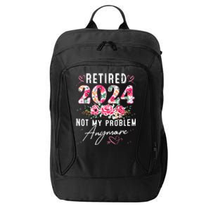 Retired 2024 Funny Retirement Gifts For Women 2024 Floral City Backpack