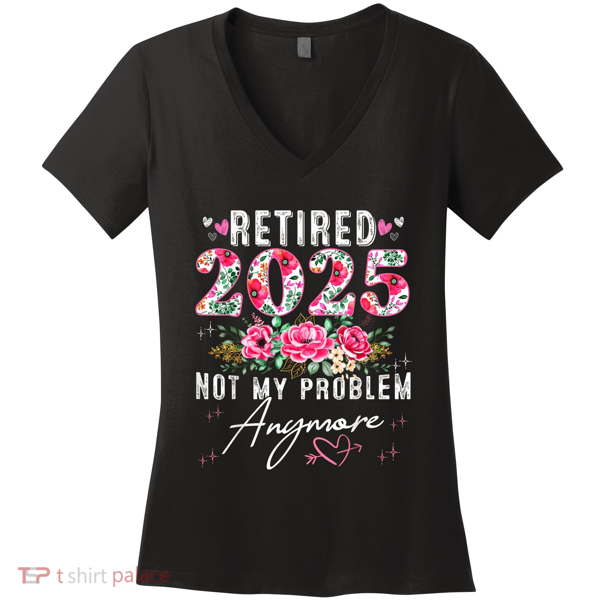 Retired 2025 Funny Retirement Gifts Women's V-Neck T-Shirt