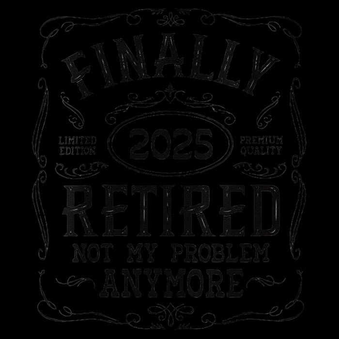 Retirement 2025 Finally Retired Vintage Whiskey Label Gift Apron