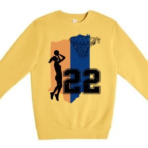 Retro 22 Female Basketball Player Premium Crewneck Sweatshirt