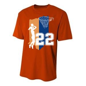 Retro 22 Female Basketball Player Performance Sprint T-Shirt