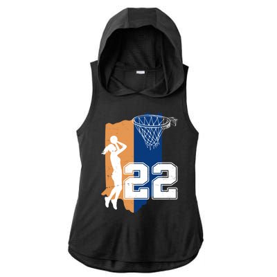 Retro 22 Female Basketball Player Ladies PosiCharge Tri-Blend Wicking Draft Hoodie Tank