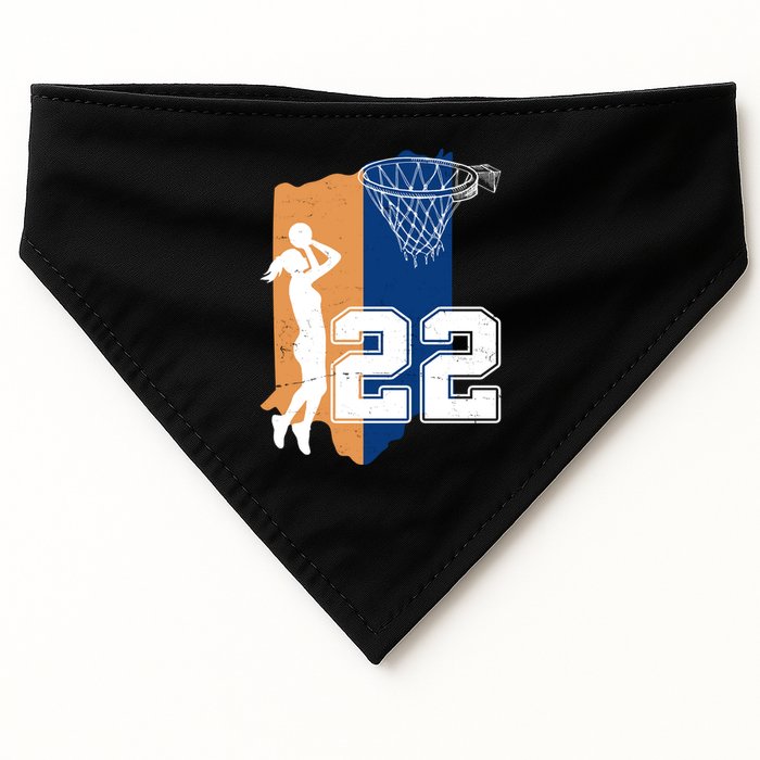 Retro 22 Female Basketball Player USA-Made Doggie Bandana