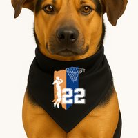 Retro 22 Female Basketball Player USA-Made Doggie Bandana