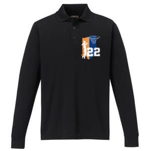 Retro 22 Female Basketball Player Performance Long Sleeve Polo