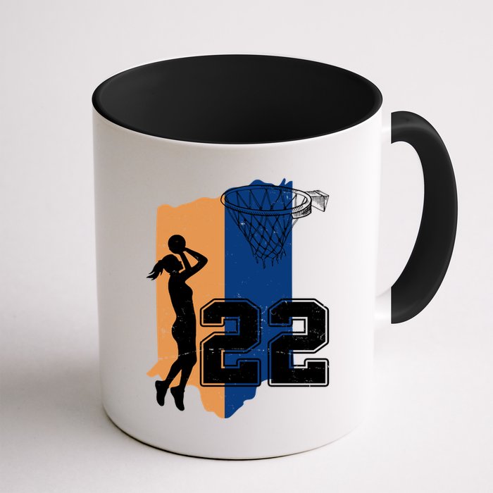 Retro 22 Female Basketball Player Mug