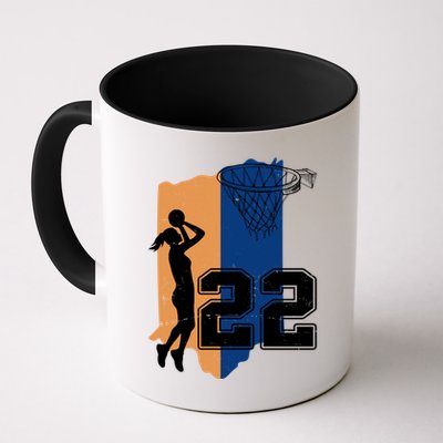 Retro 22 Female Basketball Player Mug
