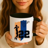 Retro 22 Female Basketball Player Mug