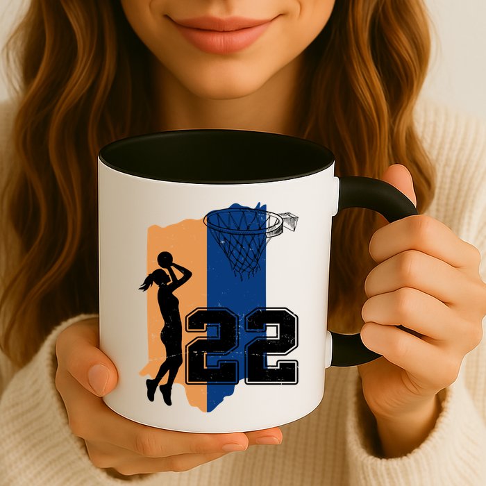 Retro 22 Female Basketball Player Mug