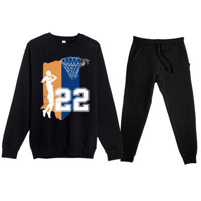 Retro 22 Female Basketball Player Premium Crewneck Sweatsuit Set