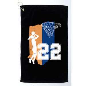 Retro 22 Female Basketball Player Platinum Collection Golf Towel