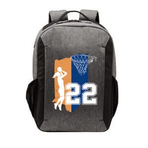 Retro 22 Female Basketball Player Vector Backpack