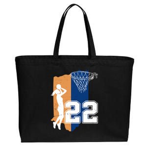 Retro 22 Female Basketball Player Cotton Canvas Jumbo Tote