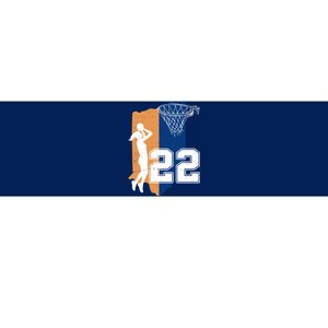 Retro 22 Female Basketball Player Bumper Sticker