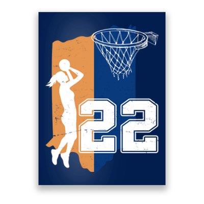 Retro 22 Female Basketball Player Poster