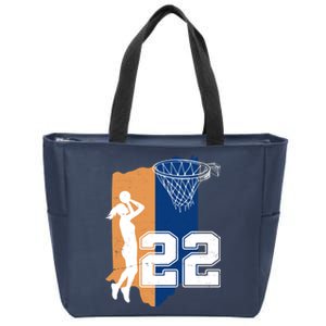 Retro 22 Female Basketball Player Zip Tote Bag