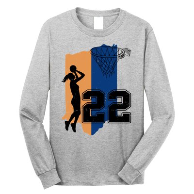 Retro 22 Female Basketball Player Long Sleeve Shirt