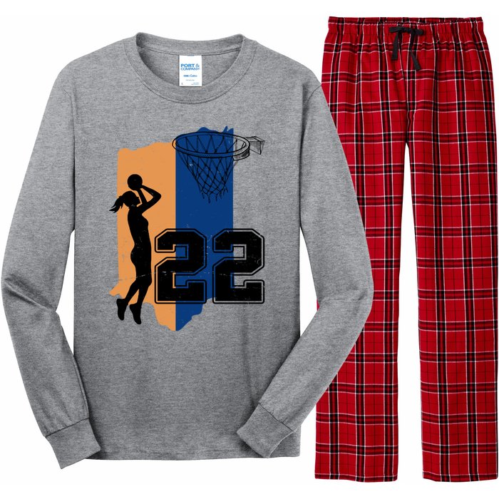 Retro 22 Female Basketball Player Long Sleeve Pajama Set