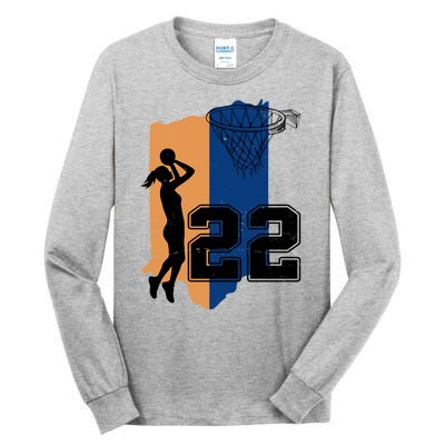 Retro 22 Female Basketball Player Tall Long Sleeve T-Shirt