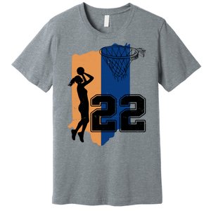 Retro 22 Female Basketball Player Premium T-Shirt