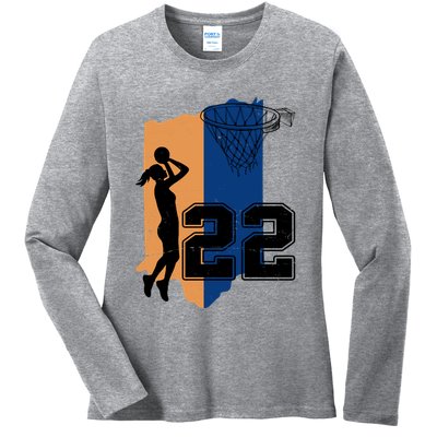 Retro 22 Female Basketball Player Ladies Long Sleeve Shirt