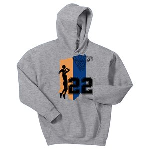 Retro 22 Female Basketball Player Kids Hoodie