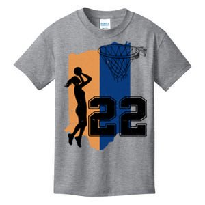 Retro 22 Female Basketball Player Kids T-Shirt