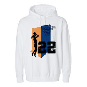 Retro 22 Female Basketball Player Garment-Dyed Fleece Hoodie