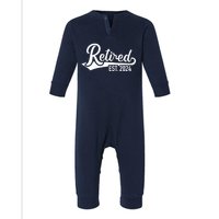 Retired 2024 For Coworker Retirement And Pensioner Infant Fleece One Piece