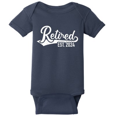 Retired 2024 For Coworker Retirement And Pensioner Baby Bodysuit