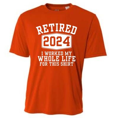 Retired 2024 Funny Retirement Quotes Cooling Performance Crew T-Shirt