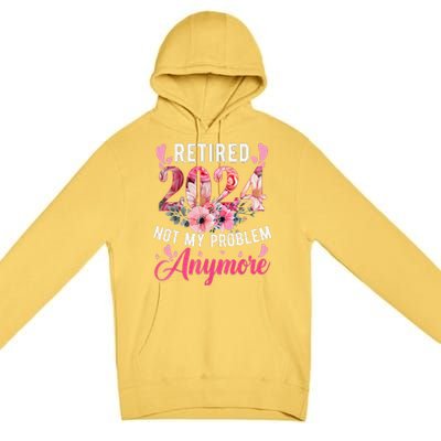 Retired 2024 Funny Retirement Gifts For Women 2024 Floral Premium Pullover Hoodie