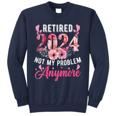 Retired 2024 Funny Retirement Gifts For Women 2024 Floral Sweatshirt