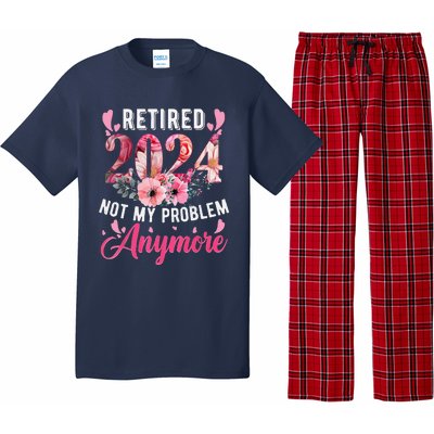 Retired 2024 Funny Retirement Gifts For Women 2024 Floral Pajama Set