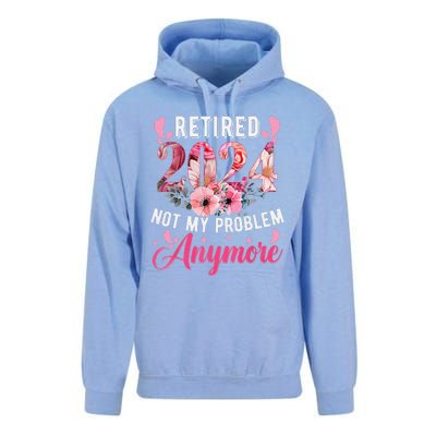 Retired 2024 Funny Retirement Gifts For Women 2024 Floral Unisex Surf Hoodie