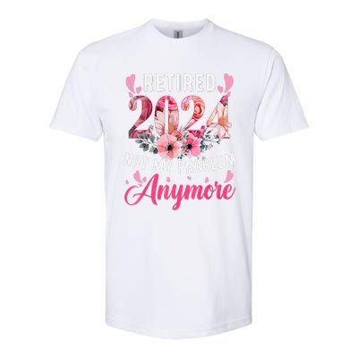 Retired 2024 Funny Retirement Gifts For Women 2024 Floral Softstyle CVC T-Shirt