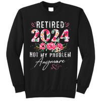 Retired 2024 Funny Retirement Gifts For Women 2024 Floral Sweatshirt