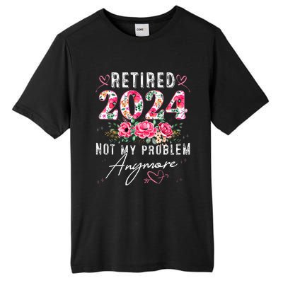 Retired 2024 Funny Retirement Gifts For Women 2024 Floral Tall Fusion ChromaSoft Performance T-Shirt